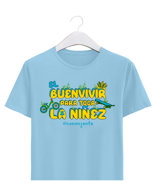 Mijente Buenvivir Ninez Kid's T-Shirt - Blue